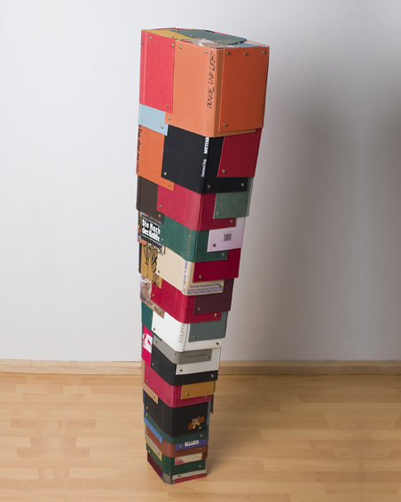 Dolomiten, book covers, screws, 153 x 20 x 23, 2008